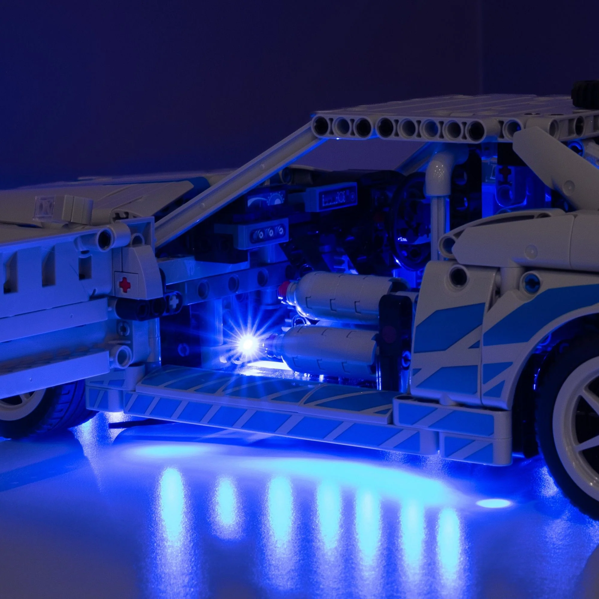 LEGO® 2 Fast 2 Furious Nissan Skyline GT-R (R34) Car #42210 DIY Light Bundle - Image 5