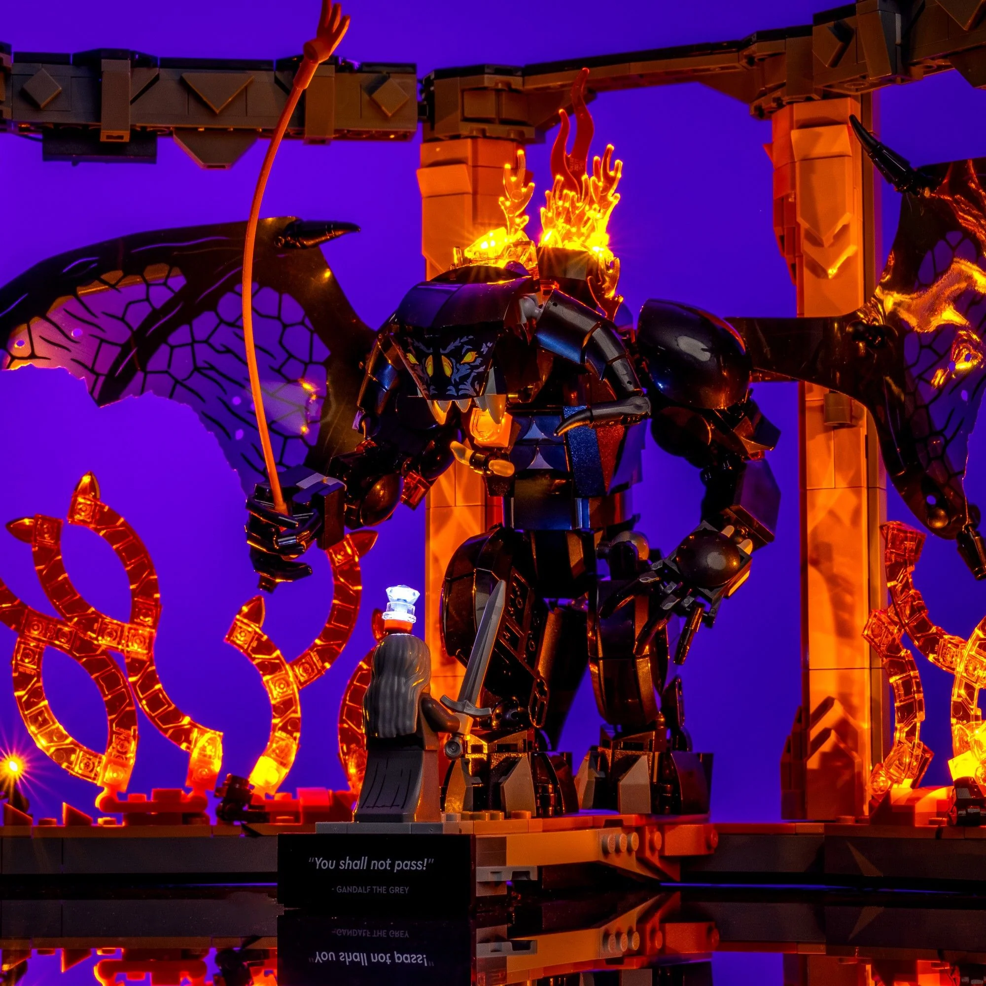 Light Kit for LEGO® The Lord of the Rings Balrog™ Book Nook #10367 - Image 6