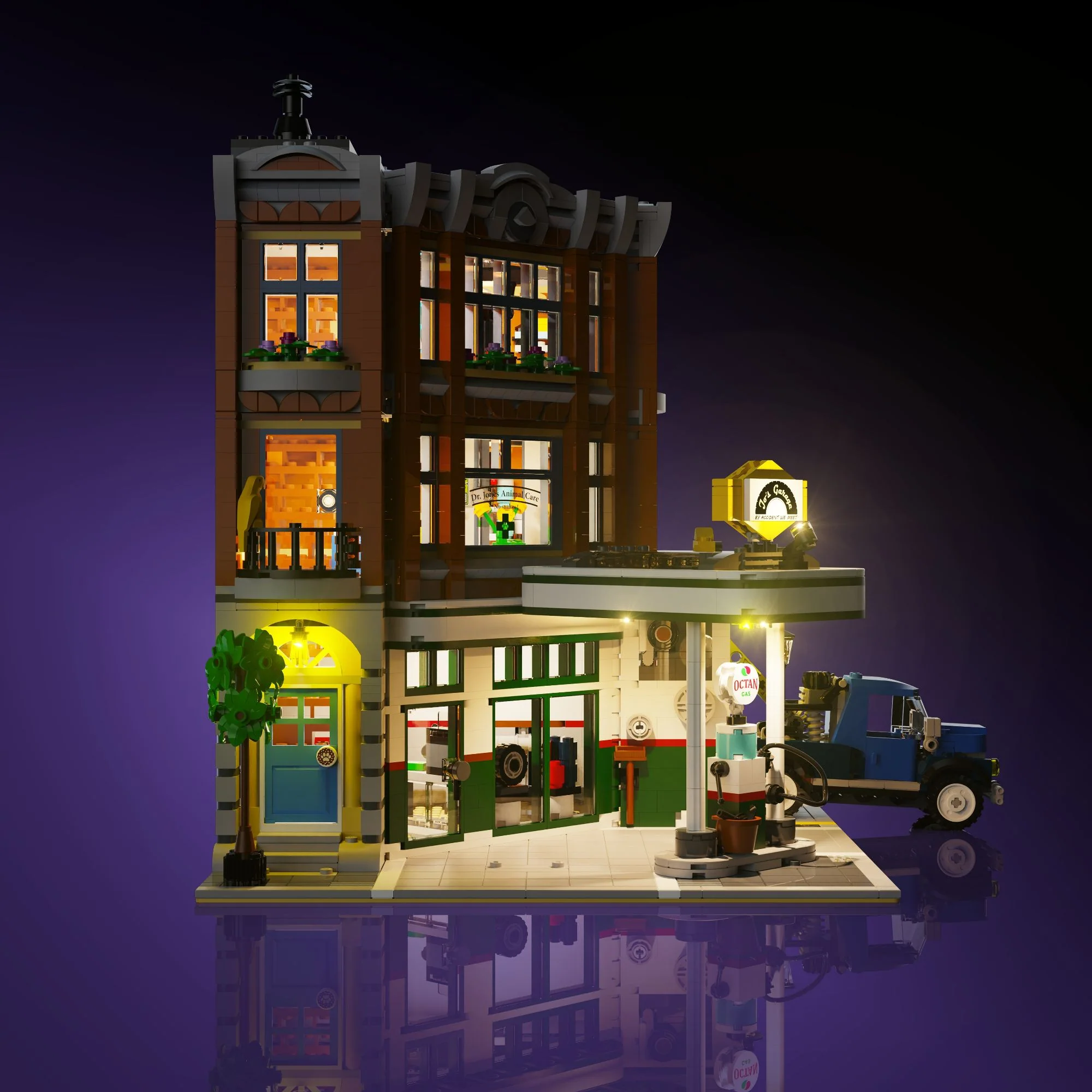 Light Kit for LEGO® Corner Garage #10264 - Image 5