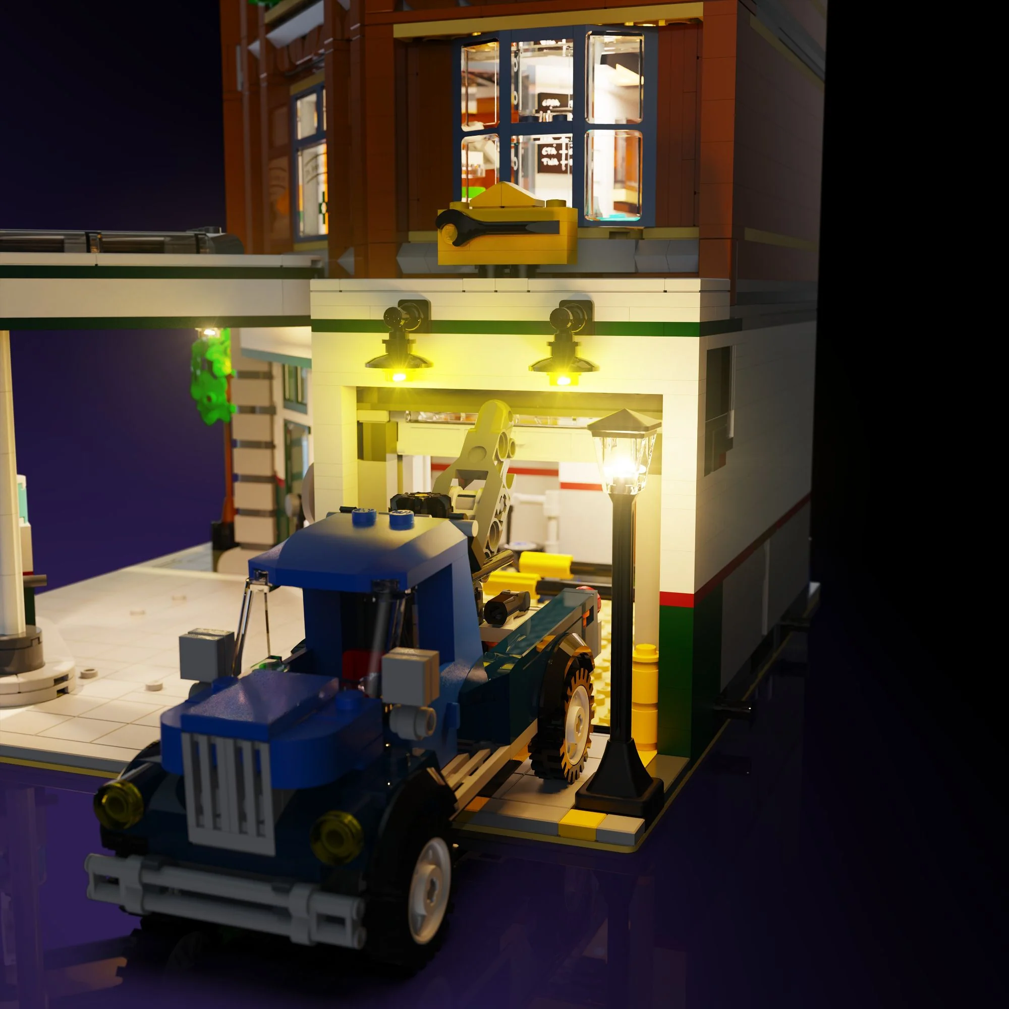 Light Kit for LEGO® Corner Garage #10264 - Image 6