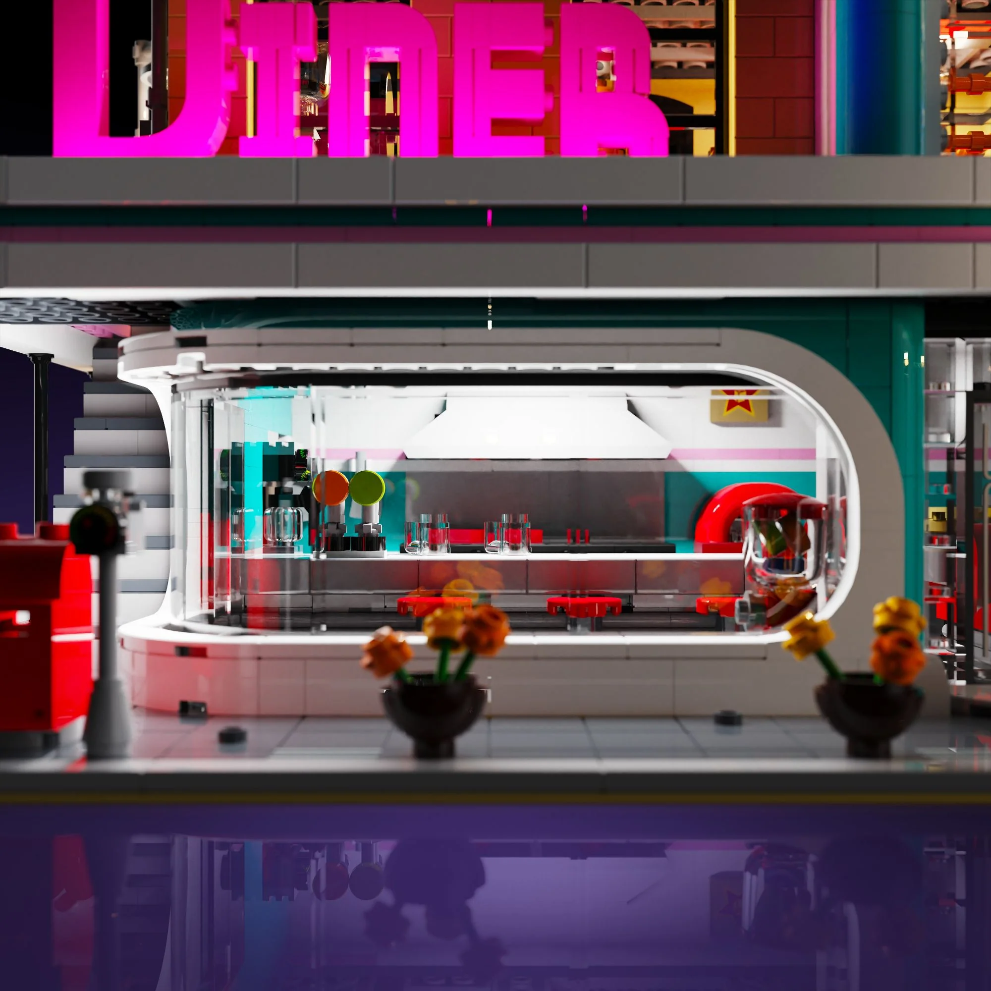 Light Kit for LEGO® Downtown Diner #10260 - Image 7